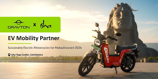 Gravton Motors Partners with Isha Yoga Center as Official EV Mobility Partner for Mahashivratri 2026