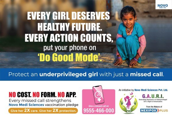 Novo Medi Sciences Launches ‘G.A.U.R.I.’ — A Nationwide Missed Call Movement to Ensure No Girl Misses Her Right to Immunization